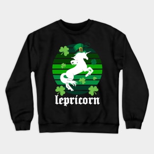 Lepricorn. Leprechaun and unicorn st patricks day Crewneck Sweatshirt